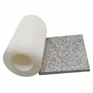 Roll of Marble Protective Film demonstrating high-performance scratch, stain, and UV protection for delicate marble surfaces in fabrication and installation
