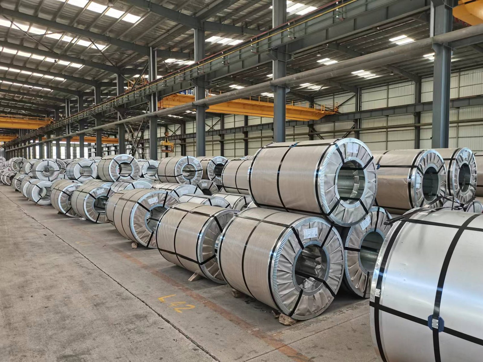 Steel sheets wrapped in VCI paper for rust prevention during transport