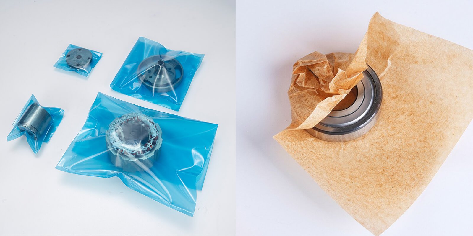 VCI paper vs VCI film rust protection packaging comparison